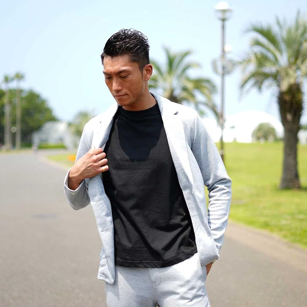 [slow&easy] Sweat Tailored Jacket Setup Stretch Material [Casual suit made of stretch material, easy to move in and has a beautiful silhouette] Recommended for telework and office casual wear