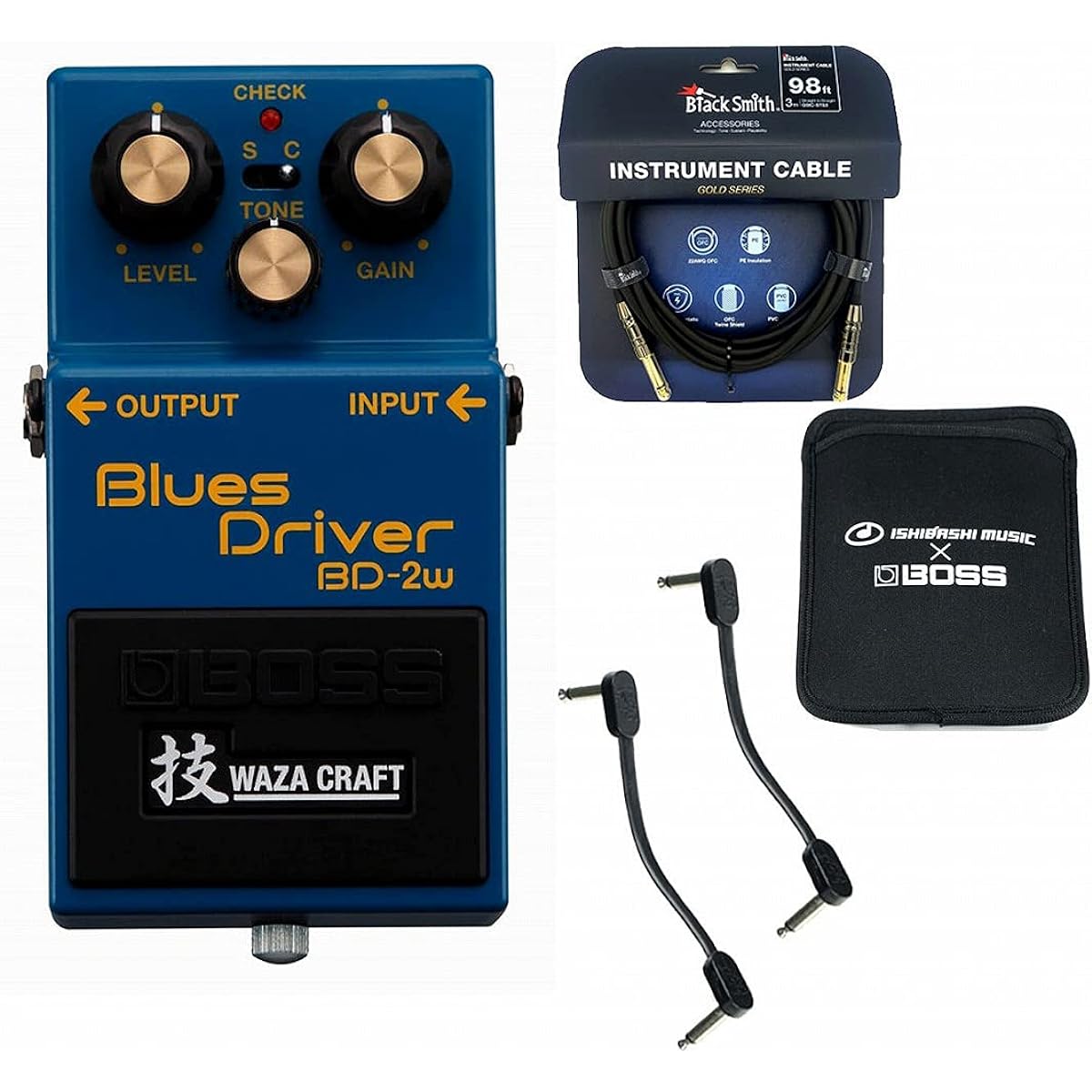 BOSS/BD-2W Waza Craft [Guitar cable + 2 patch cables + sleeve case]