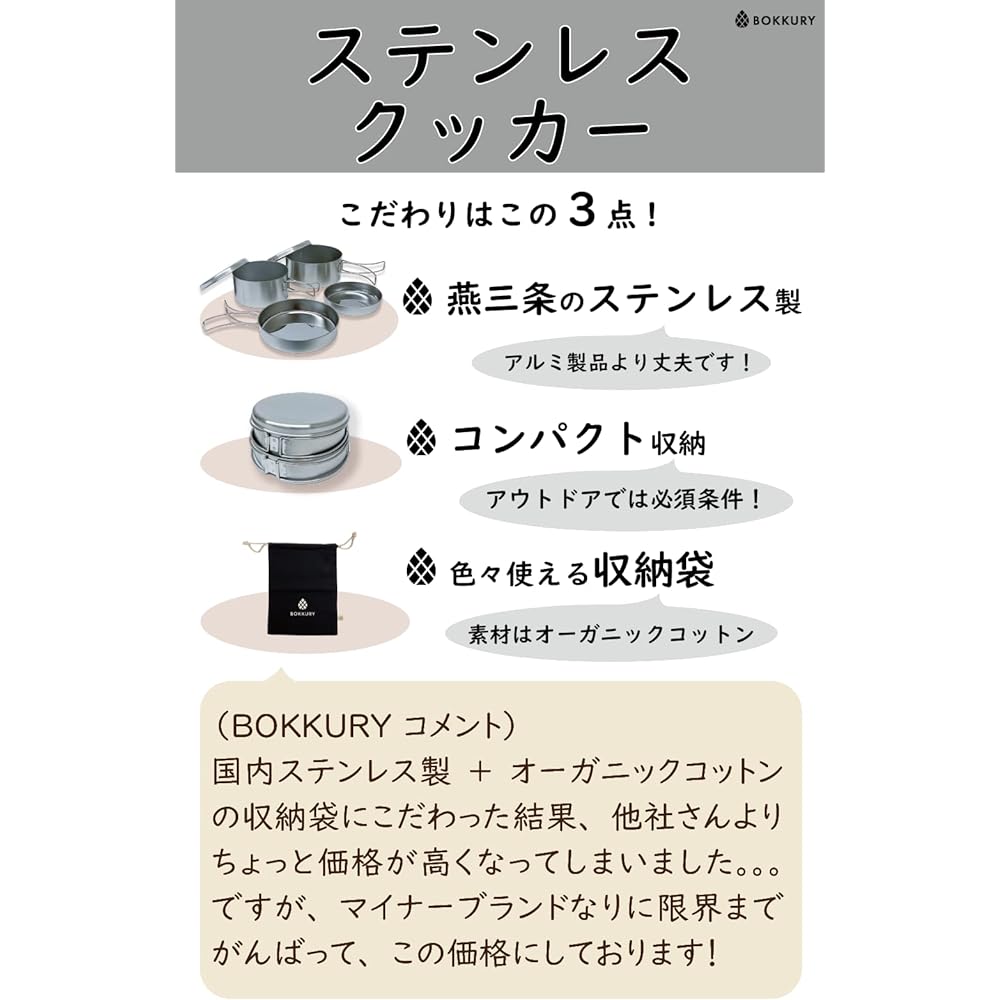 BOKKURY Cooker Set Made by Tsubame Sanjo