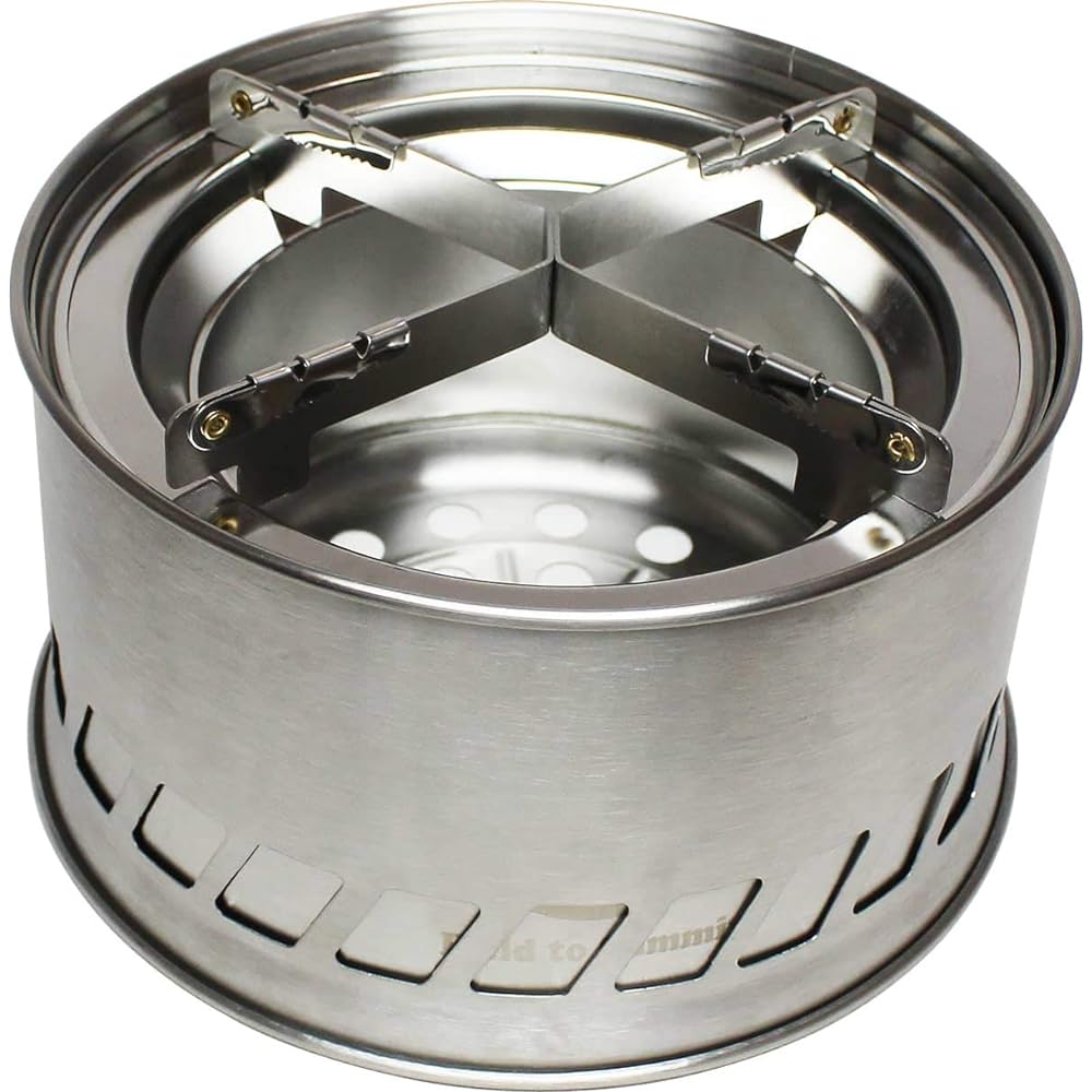 Field to Summit Flame Stove 20 OFBF20 Wood Stove Large Camping Stove Bonfire Stove Lightweight Compact Secondary Combustion Portable Sub Stove Stainless Steel Trivet Thermal Efficiency Portable