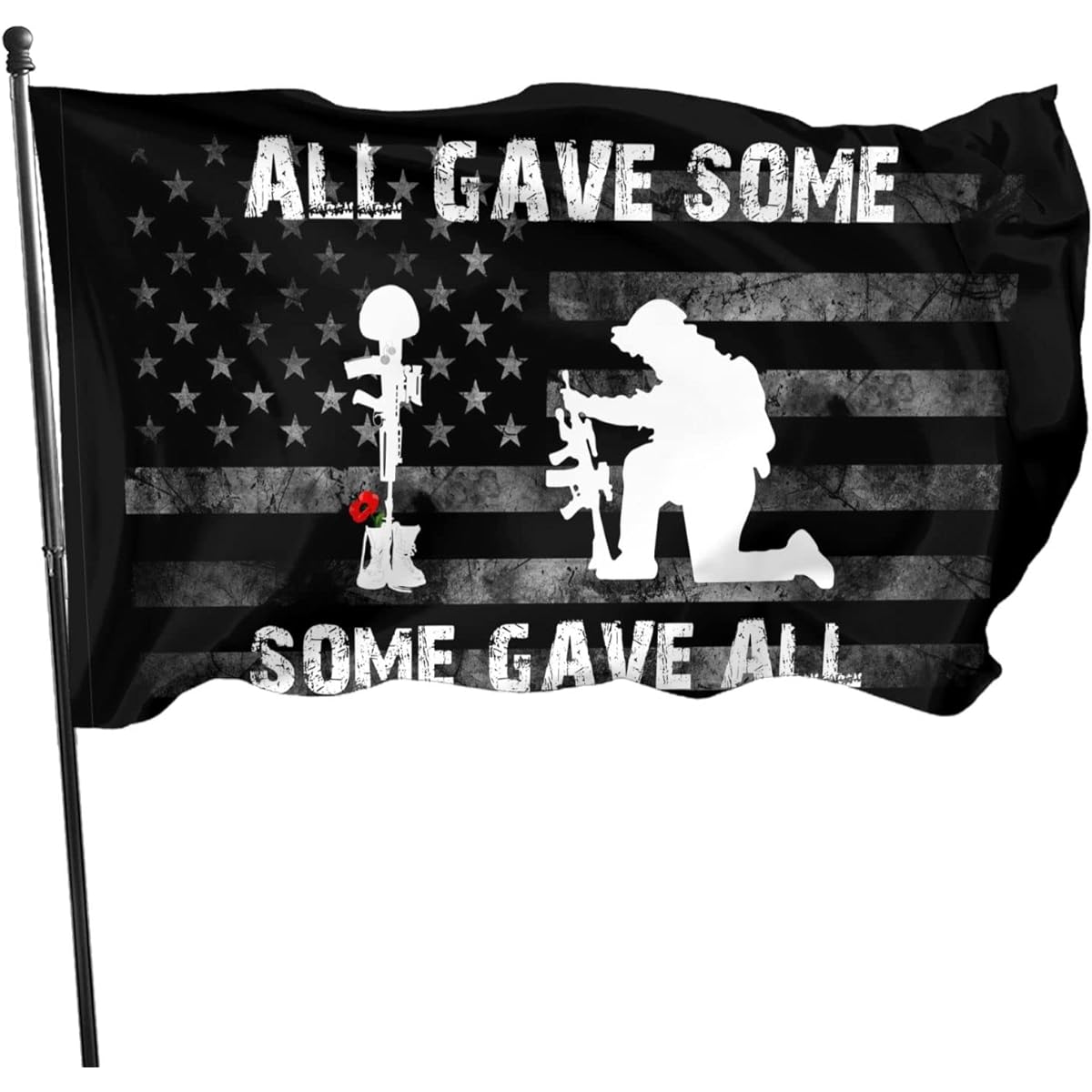 All Gave Some Some Gave All Flag 3x5ft Outdoor Indoor Veterans Day Flag Garden Decor Porch Banner Sign with Grommets UV Resistant