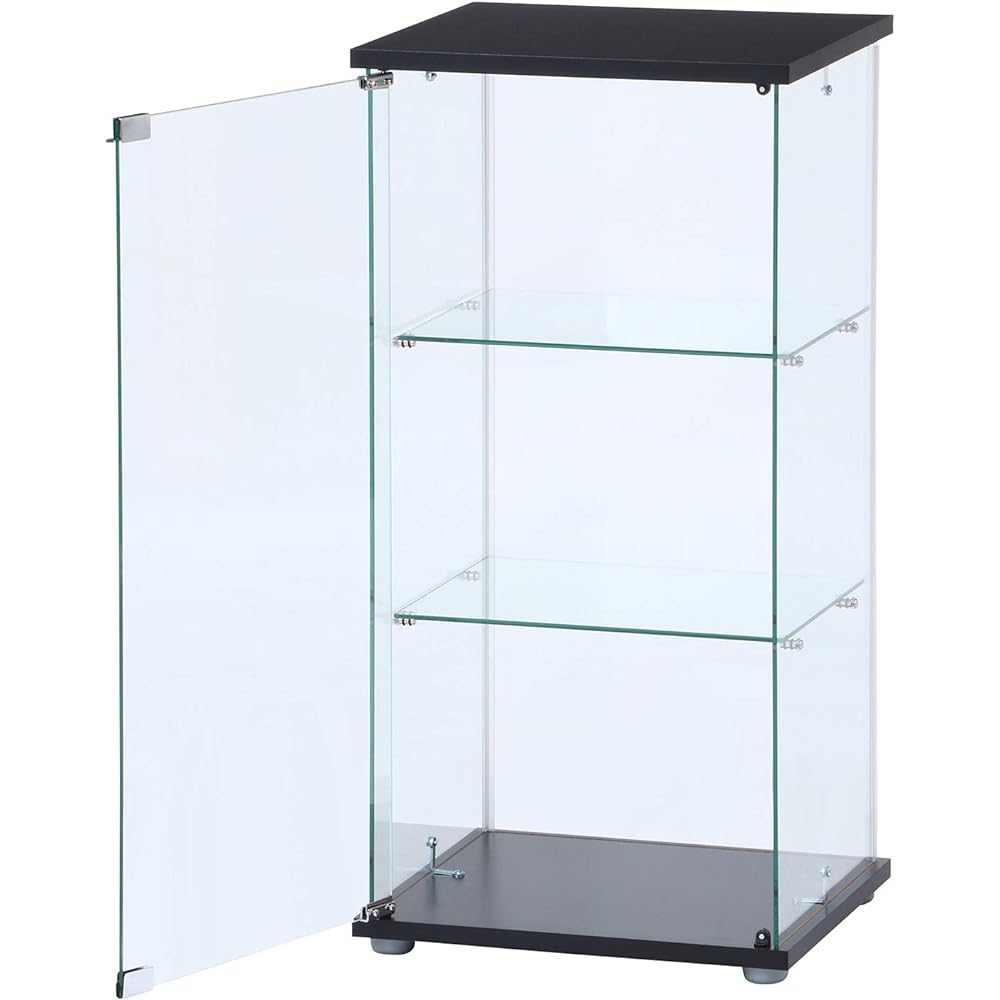 Fuji Boeki Collection Case Figure Case 3 Tiers Width 42.5 x Depth 36.5 x Height 86 cm Black Tempered Glass Full Glass Assembly Product Clear 98881