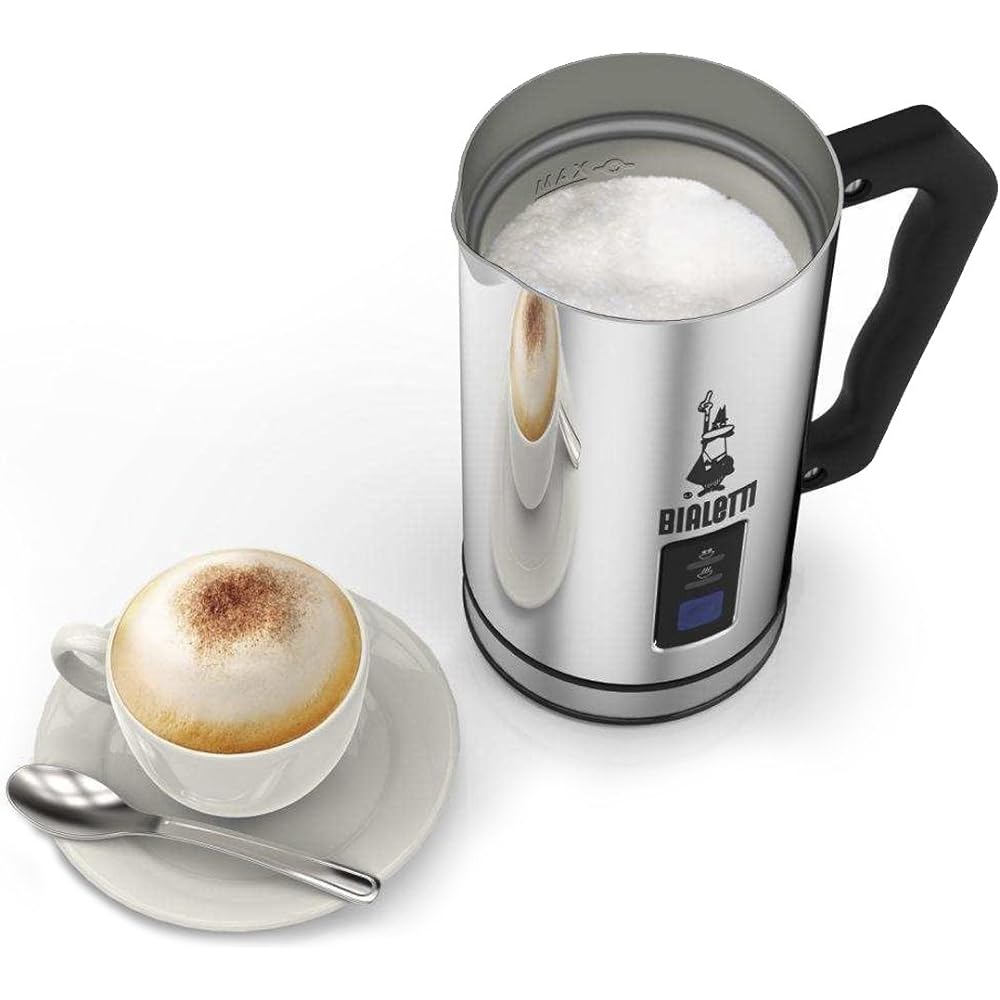 BIALETTI Bialetti Electric Milk Frother Milk Foamer Espresso Latte Macchiato Stainless Steel Silver