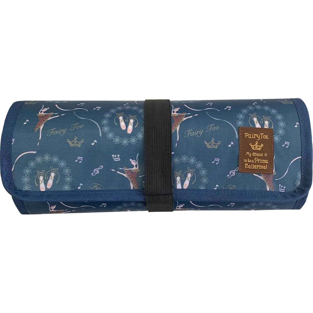 Knickknack 4 pointe shoe case Navy Ballet Ballerina Cute Compact storage Odor reduction Size: Unfolded: W28 x H52cm
