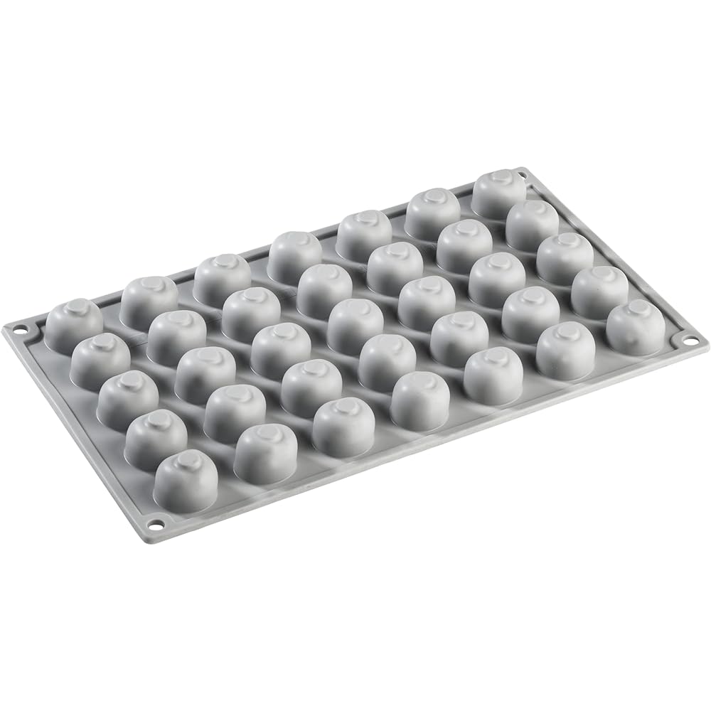 PAVONI ITALIA [Authorized Product] Glamand Cherry 35 Pieces Platinum Silicone Mold Confectionery Supplies Chocolate Mold Candy Mold Decoration Oven Microwave Dishwasher Safe Freezer Refrigerator GG016