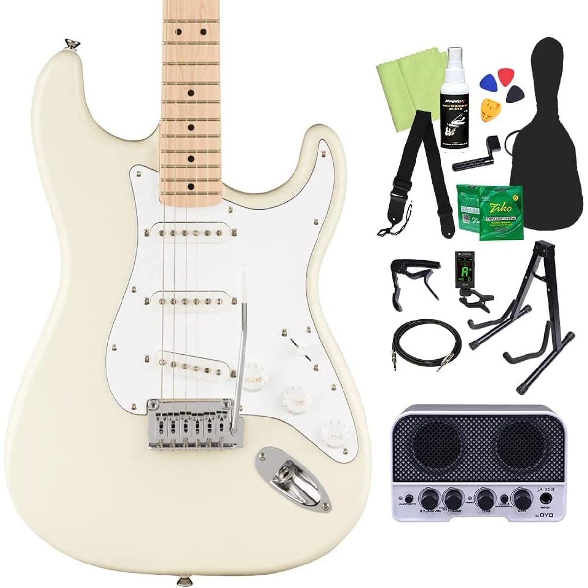 Squier by Fender Affinity Series Stratocaster Electric Guitar Beginner 14-piece Set [Includes Bluetooth Mini Amplifier] OLW Stratocaster Squier/Squier