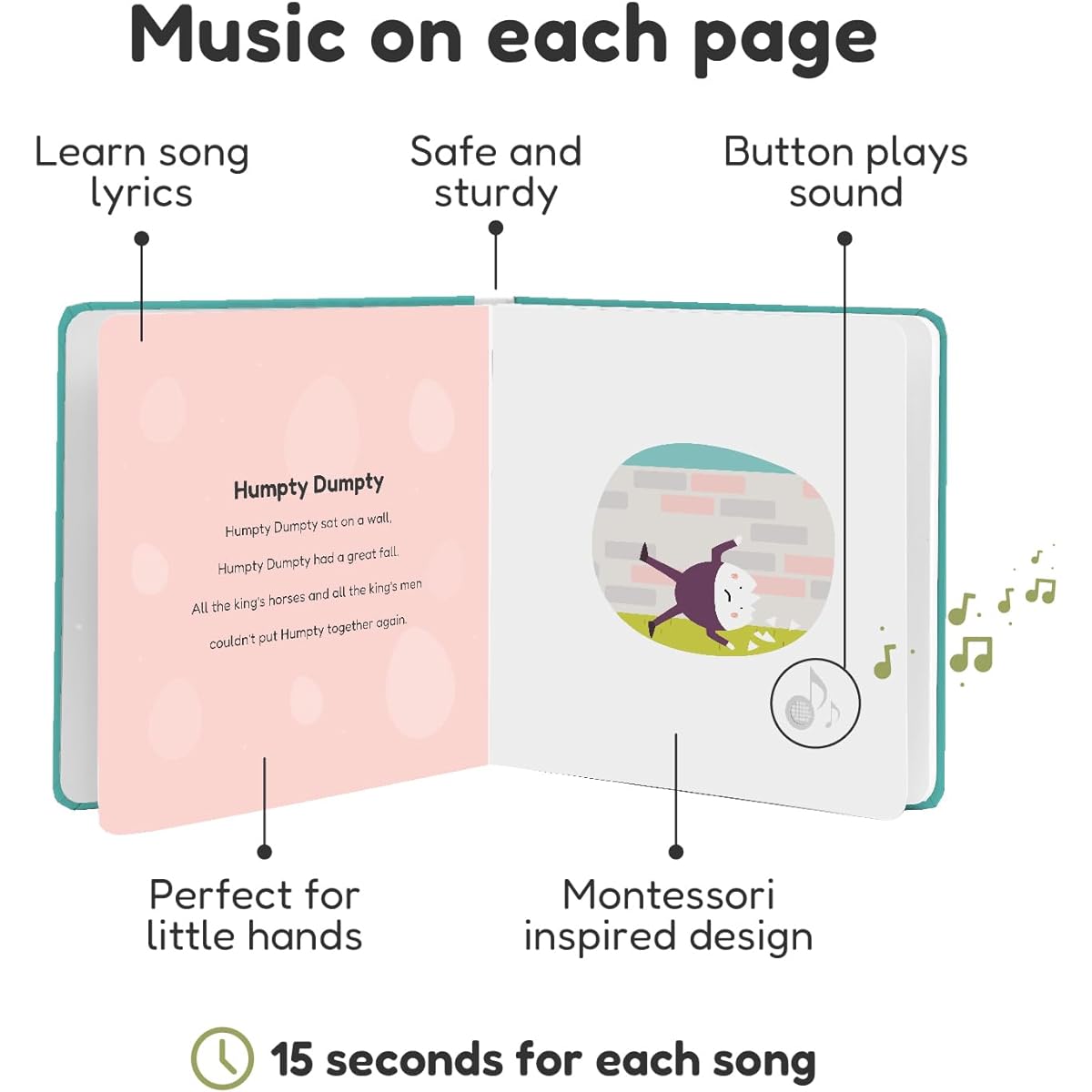 Cali's Books Humpty Dumpty Interactive Sound Book for Babies and Toddlers