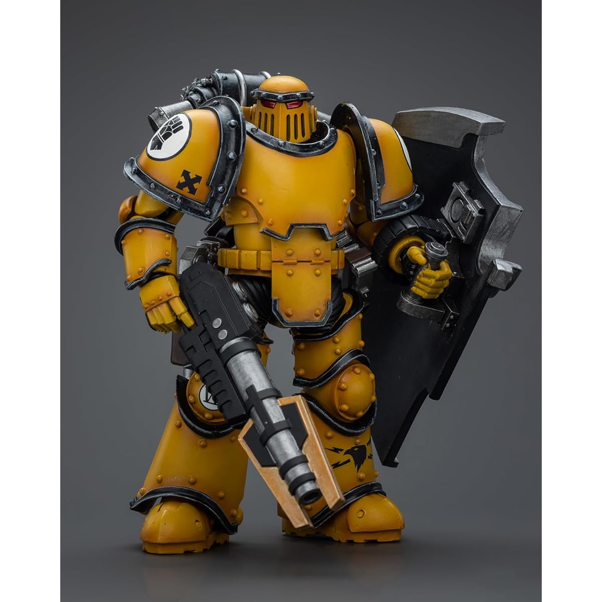 Pipigirl JoyToy 40K Genuine Licensed 1:18 Action Figure Imperial Fists Legion MkIII Breacher Squad Legion Breacher with Lascutters 4.7" Collectible Action Figure Kit