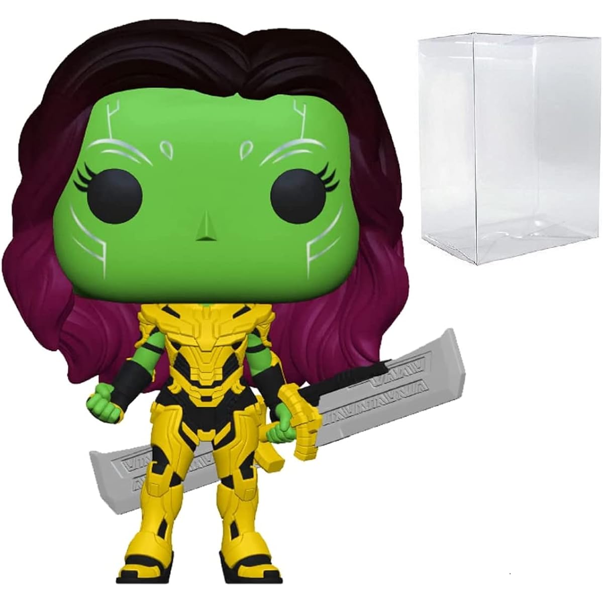 POP Marvel: What If? - Gamora with Blade of Thanos Funko Pop! Vinyl Figure (Includes Compatible Pop Box Protector Case), 3.75"