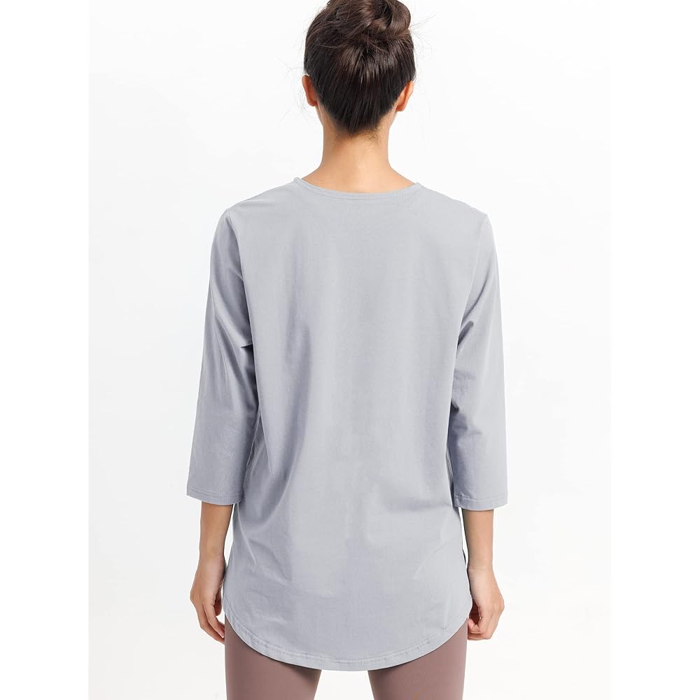 [Loopa] Basic T-shirt, Women's, 3/4 Sleeve, Quick Drying, Cool Touch, Training Sports