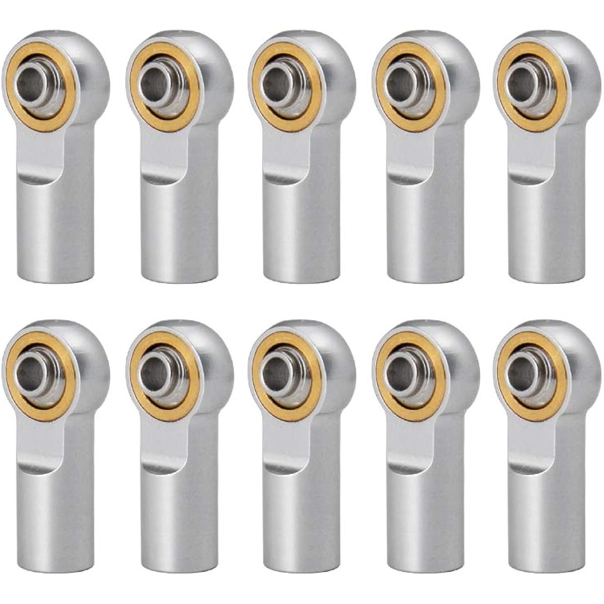 SWX M4 Rod End Joint Metal Ball End Head Holder Tie for RC Crawler Car Silver 10pcs