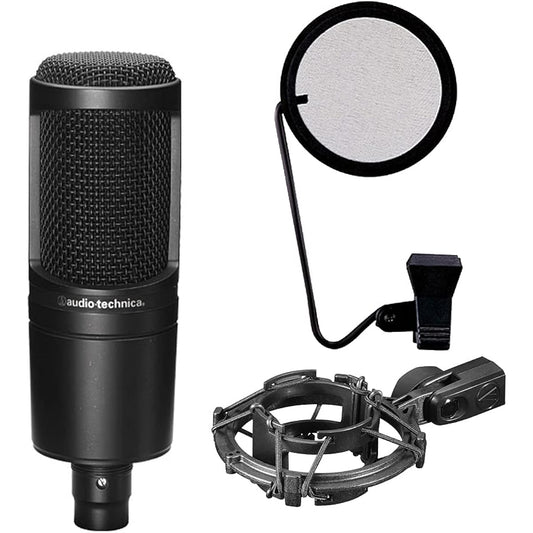 Audio-Technica condenser microphone AT2020 body + shock mount set
