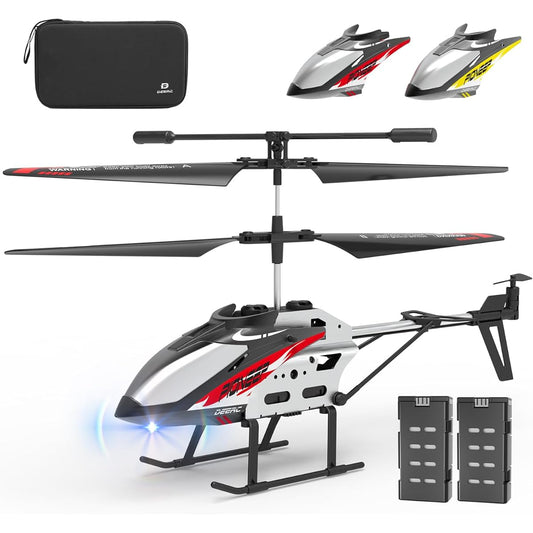 DEERC DE52 Helicopter, Radio Controlled Airplane, Toy, Indoor Use, For Kids, Beginners, Storage Case, 2 Batteries, 24 Minutes of Flight Time, Altitude Maintenance, One-Key Takeoff/Landing, Emergency