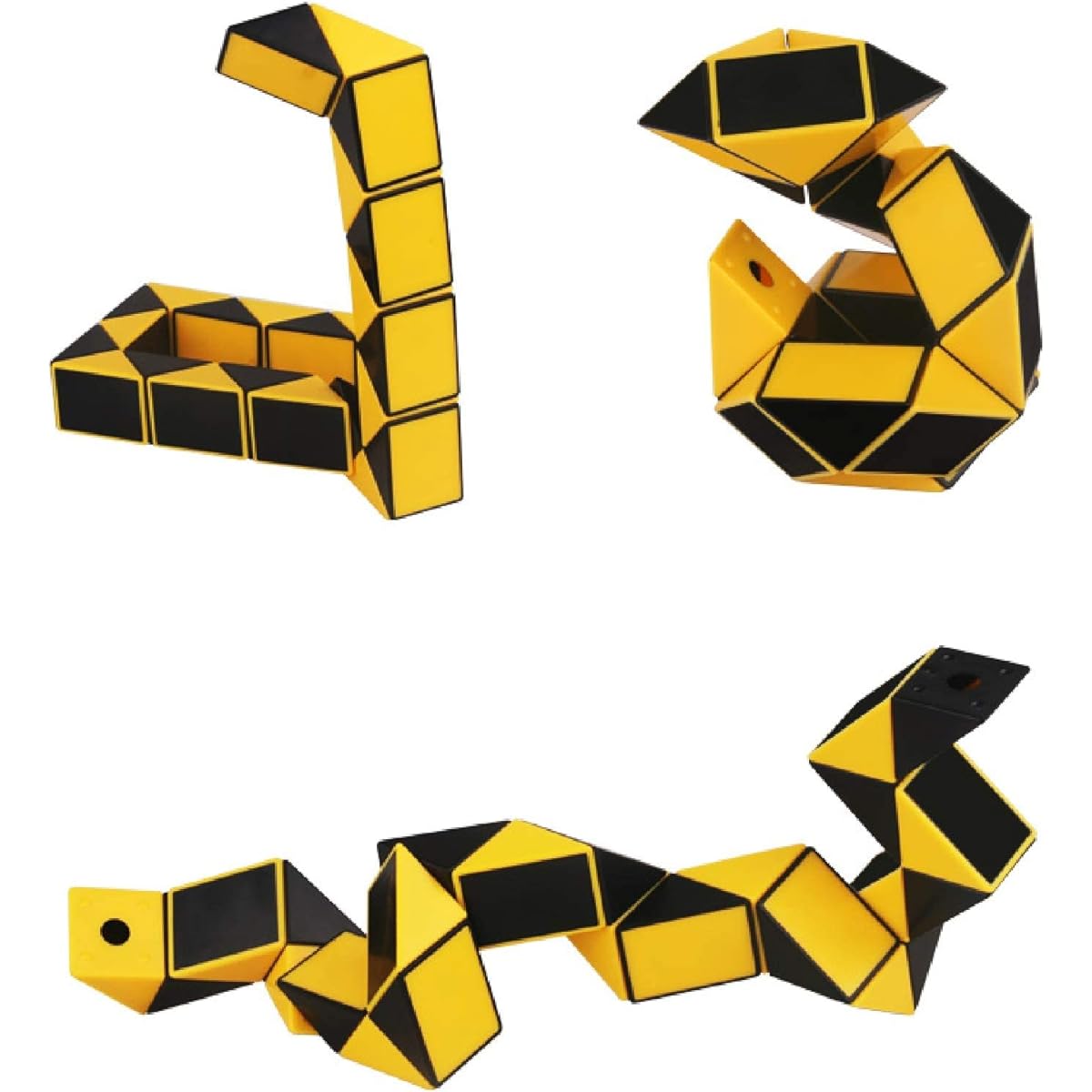 Snake Magic Puzzle Cube Speed Cube Speed Twist Brain Brain Teaser Anxiety Addition ADHD and Autism Adult Child Toy by Shuyue (Yellow & Black)
