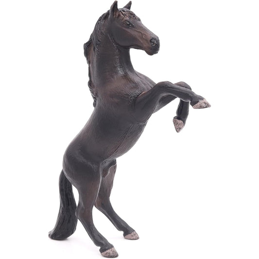 RRTCLO Black Realistic Horse Hand Painted Toy Figurine Black Domestic Horse Figure DIY Diorama for Children Boys Girls Ages 3 and Up