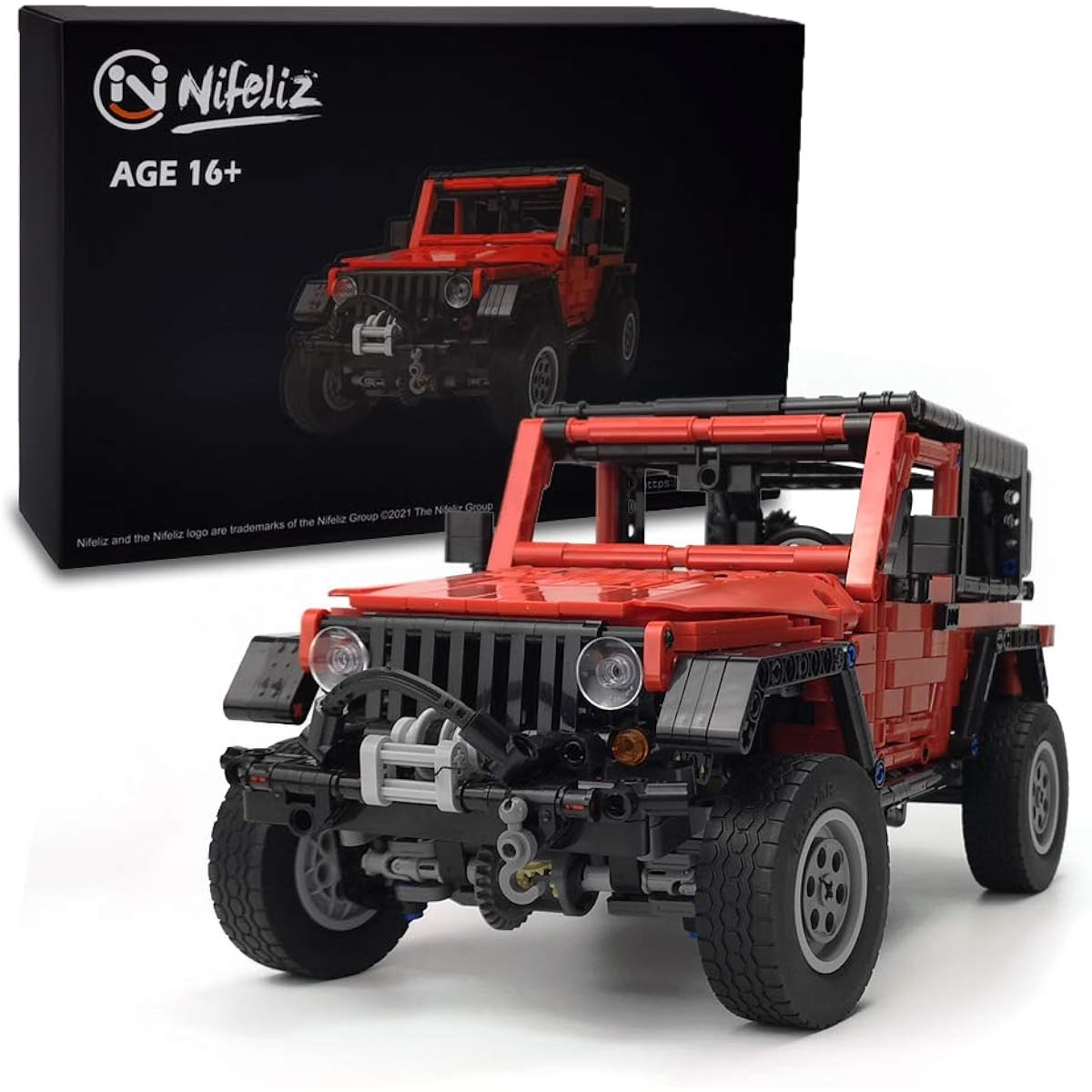 Nifeliz Mini Off-Road Car Wedge MOC Technic Building Blocks Engineering Toys Adult Collectible Model Car Kits for Building 1:14 Scale Truck Models (1287 Pieces)