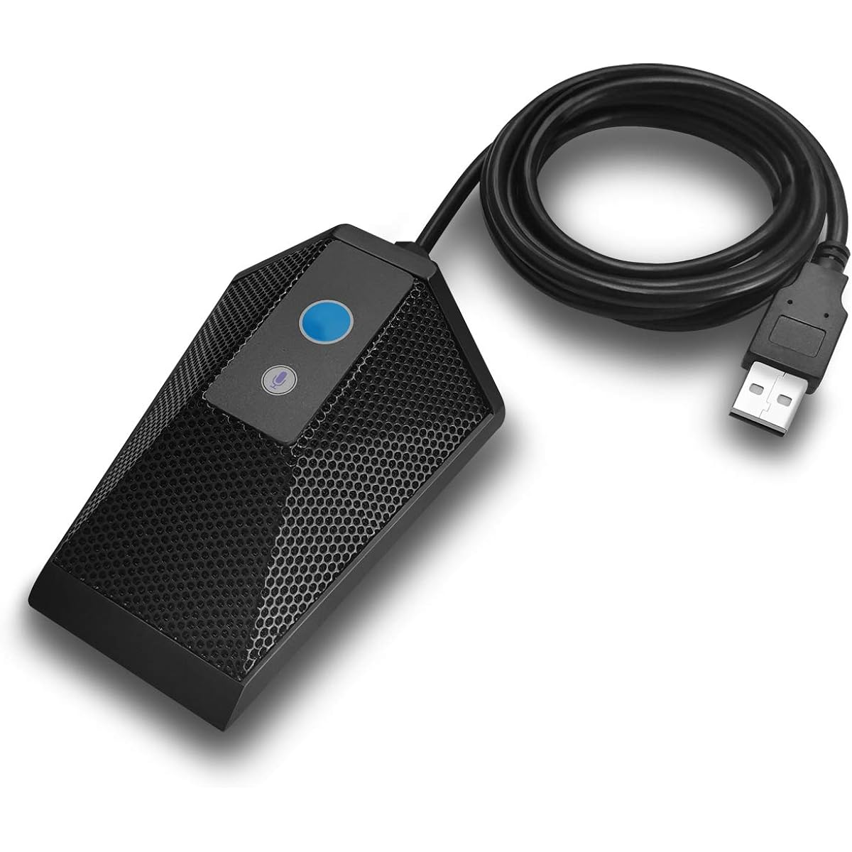SiZHENG USB Computer Microphone Boundary Microphone Plug and Play Condenser PC Loptop Mic with Mute Button LED Indicator Perfect for YouTube Skype Facetime Recording Streaming Gaming