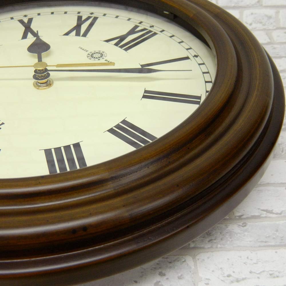 Santel Made in Japan Retro Radio Clock (Potter's Wheel) (Roman Letters) Antique Brown SR14-R