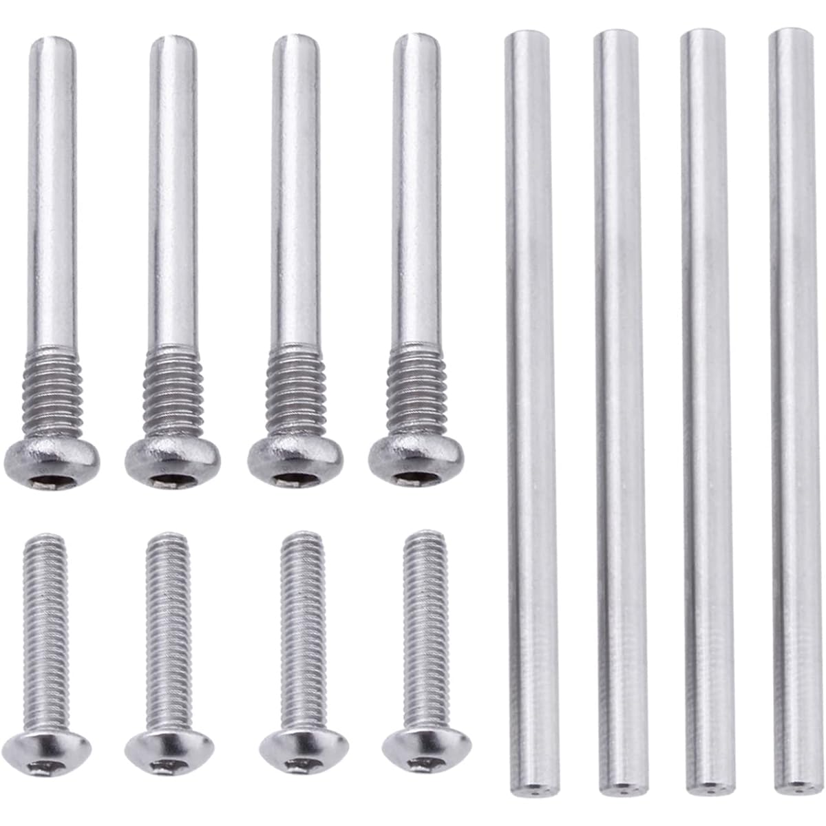 AllinRC Alloy Front & Rear Suspension Arms 4-Pack for Traxxas 1/10 Slash 4X4 Stampede 4x4 Rustler 4WD VXL-Replacement Parts 3655 Upgrade (Blue)