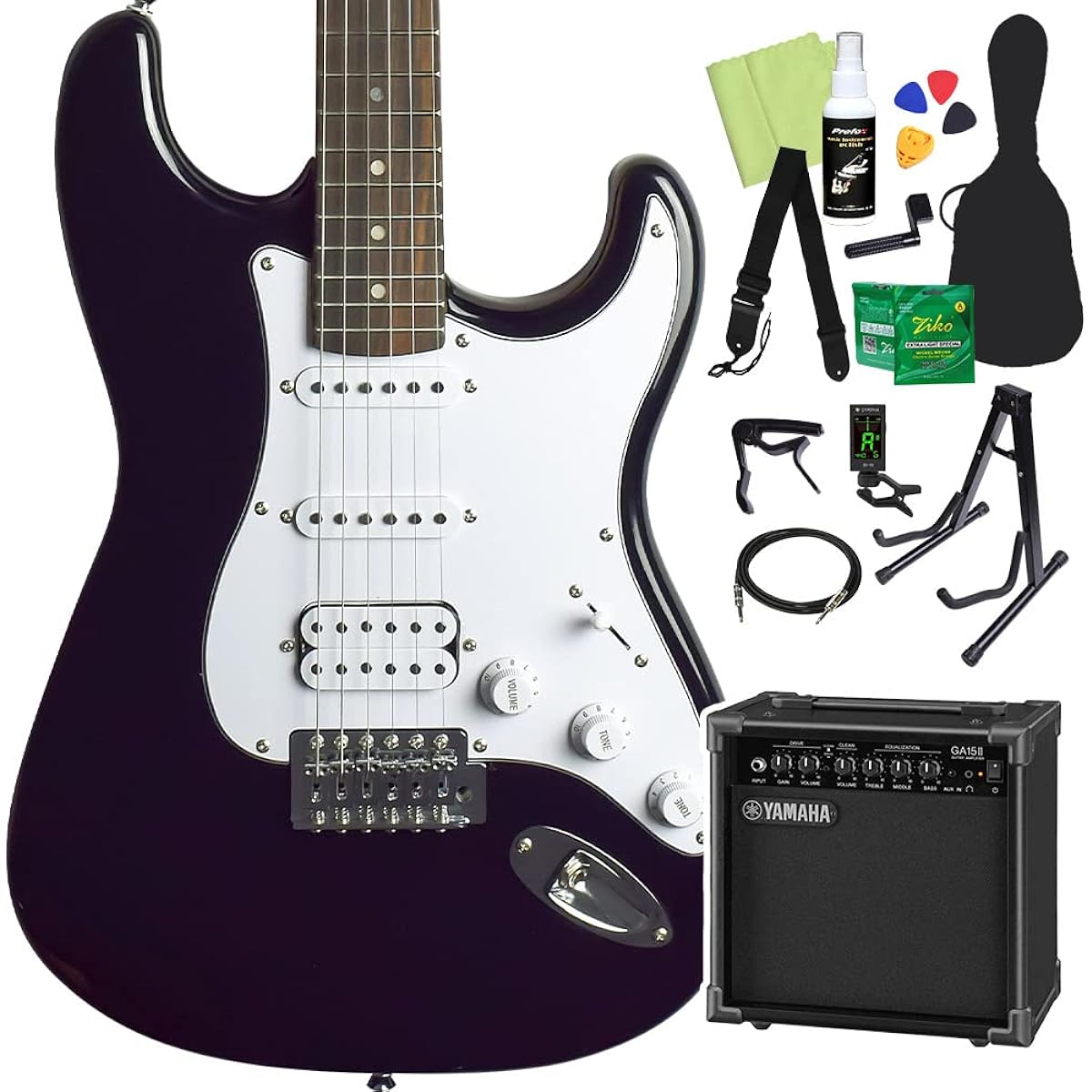FERNANDES LE-1Z/L BLK SSH Electric Guitar Beginner 14-piece Set [Includes GA15II] Fernandes