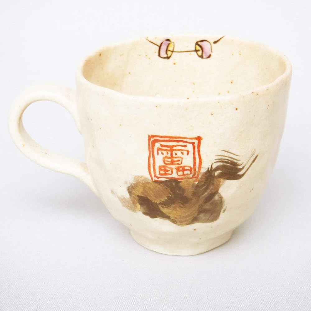 Mino Ware Hitori Wada Mug Raijin Cosmetic Box 105-0019