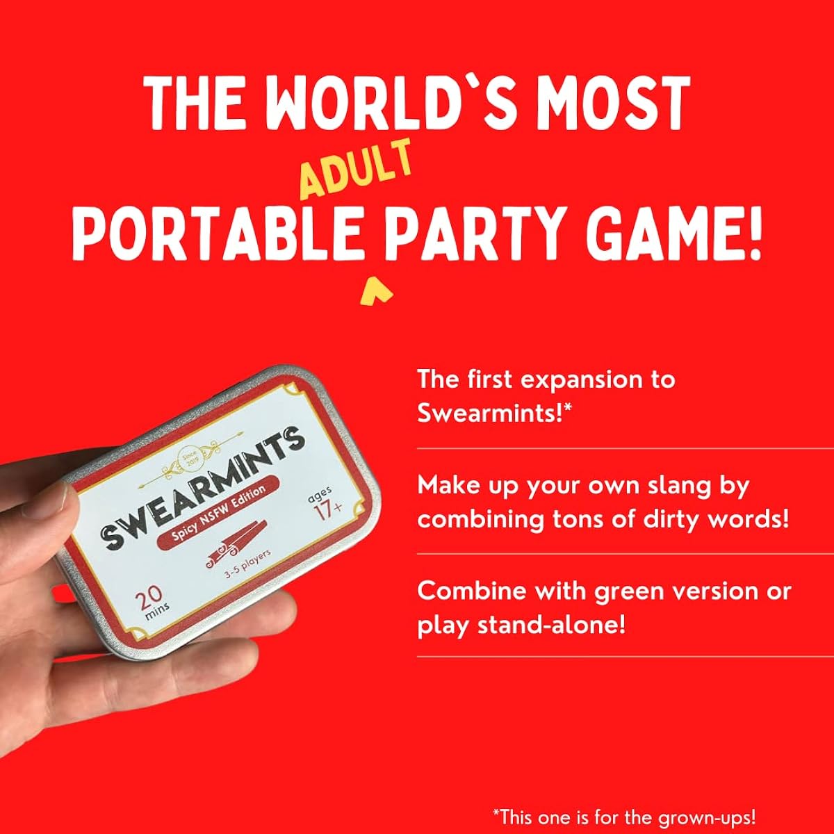 Cheer Up Games Swearmints Spicy NSFW Edition | Portable Adult Party Game in Your Pocket | Unique Gift Idea