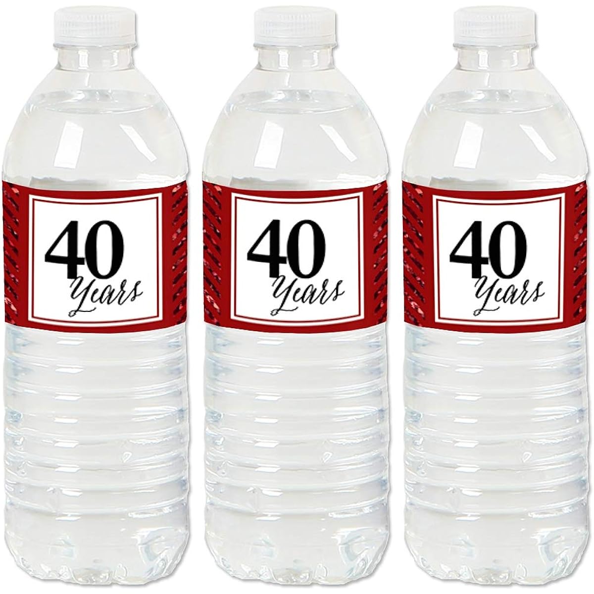 We Still Do - 40th Wedding Anniversary - Anniversary Party Water Bottle Stickers Labels - Set of 20