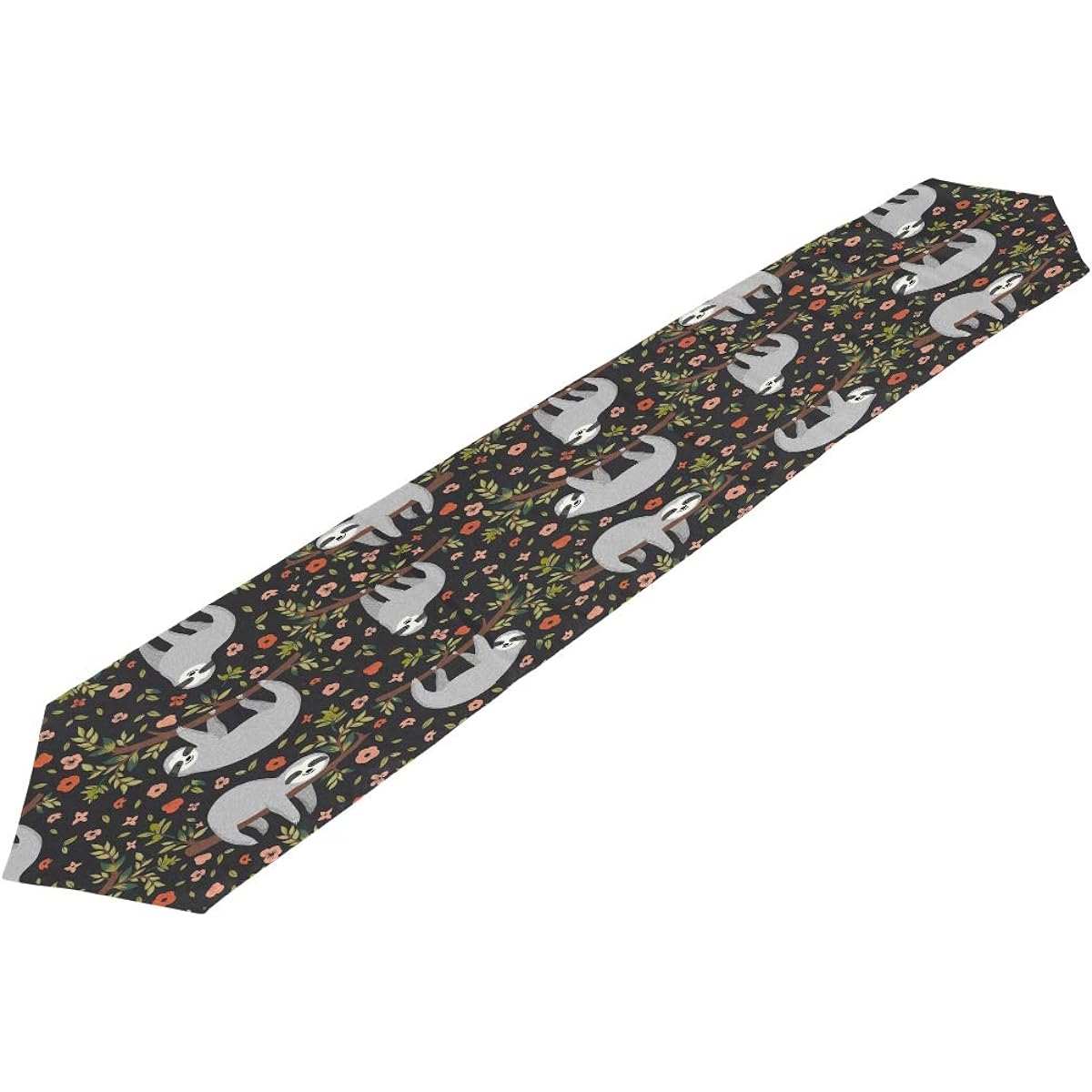 AUUXVA Table Runner 13x70 Inch Long Table Runner Cute Animal Flower Sloth Pattern Decorative Polyester Table Runner Table Cos Home Coffee Kitchen Dining Table Party Banquet Holiday Decoration 13x70 inches