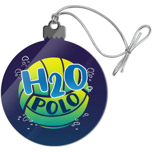 Water Polo Ball H2O Acrylic Christmas Tree Holiday Ornament