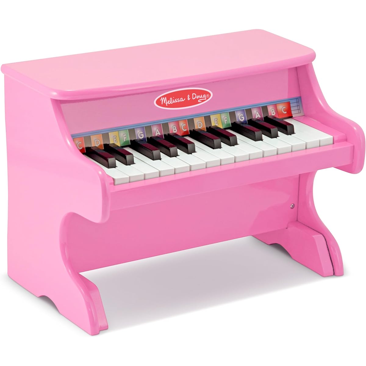 Melissa & Doug Learn-To-Play Pink Piano with 25 Keys and Color-Coded Sheet Music