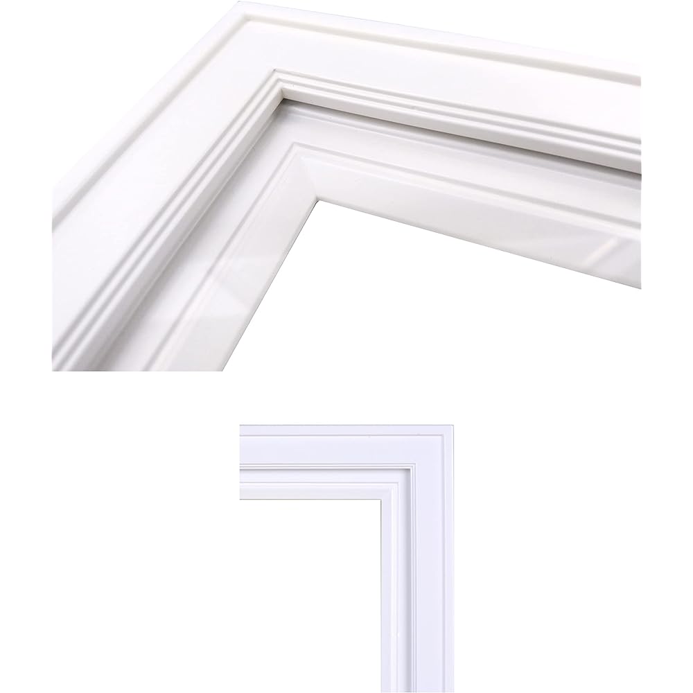Large oil frame F6 white UV acrylic 7753 41 x 31.8cm (compatible size) Material: Wooden