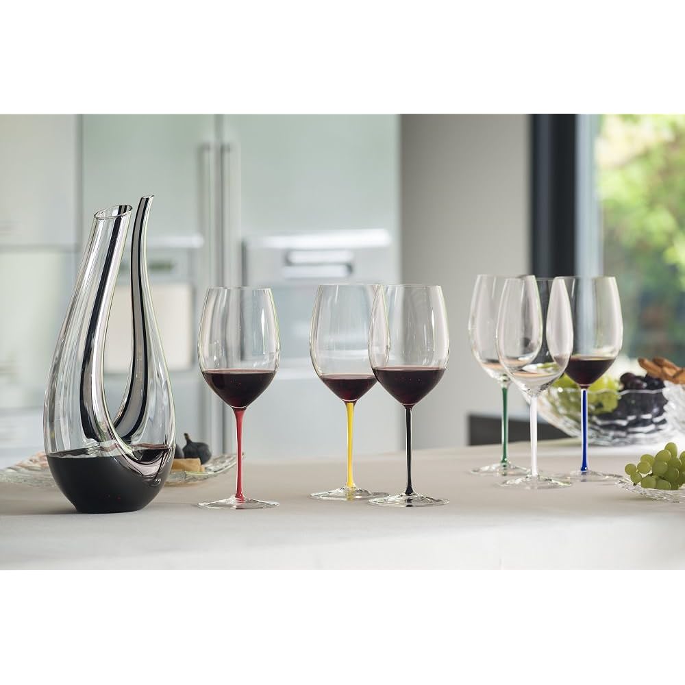 Riedel [Genuine] RIEDEL Red Wine Glass Fat a Mano Cabernet/Merlot Black 625ml 4900/0B