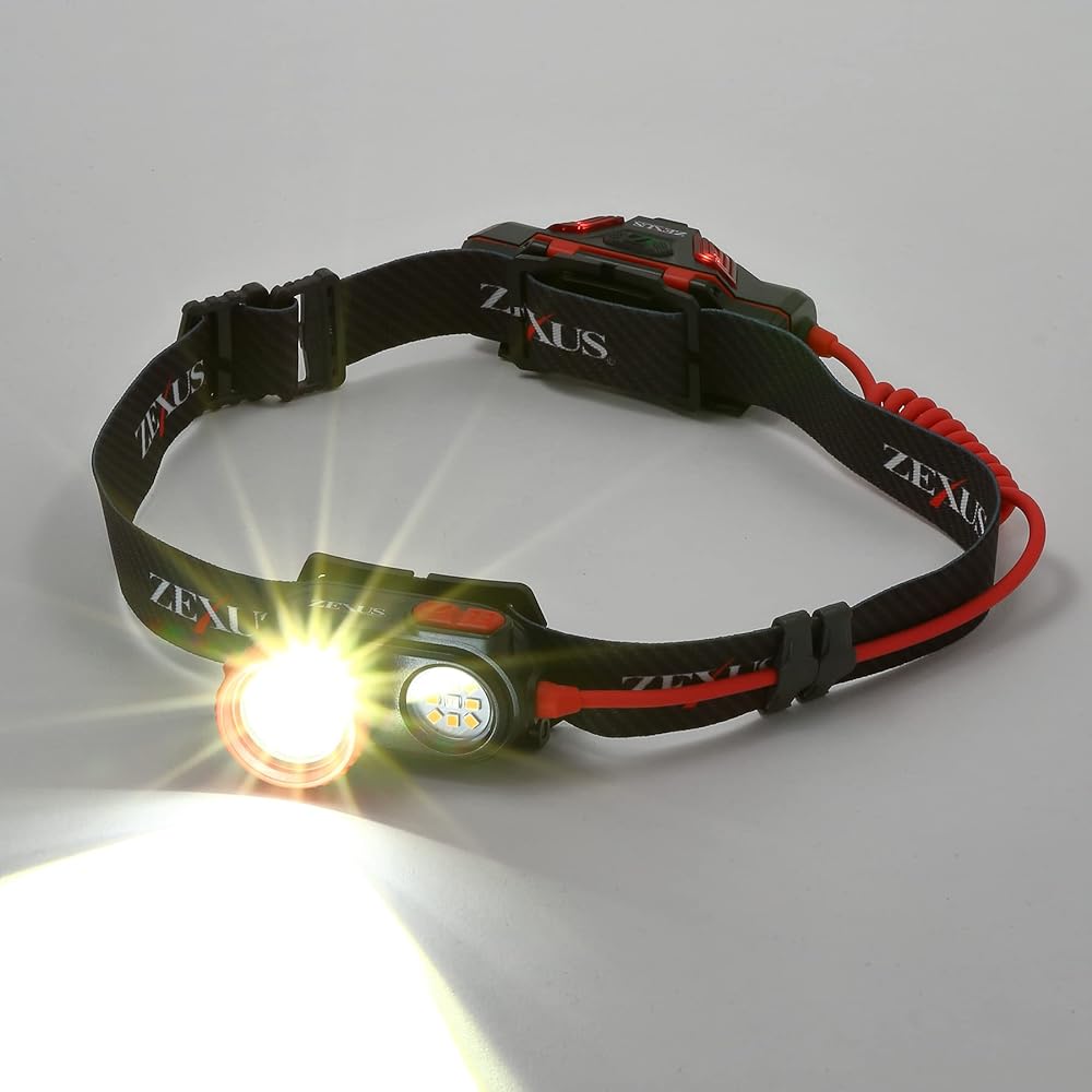 Fuji Touki ZEXUS LED Light ZX-R730 Rechargeable [Maximum 1200 lumens Main LED lighting time: Up to 35 hours White/Red/Bulb color]