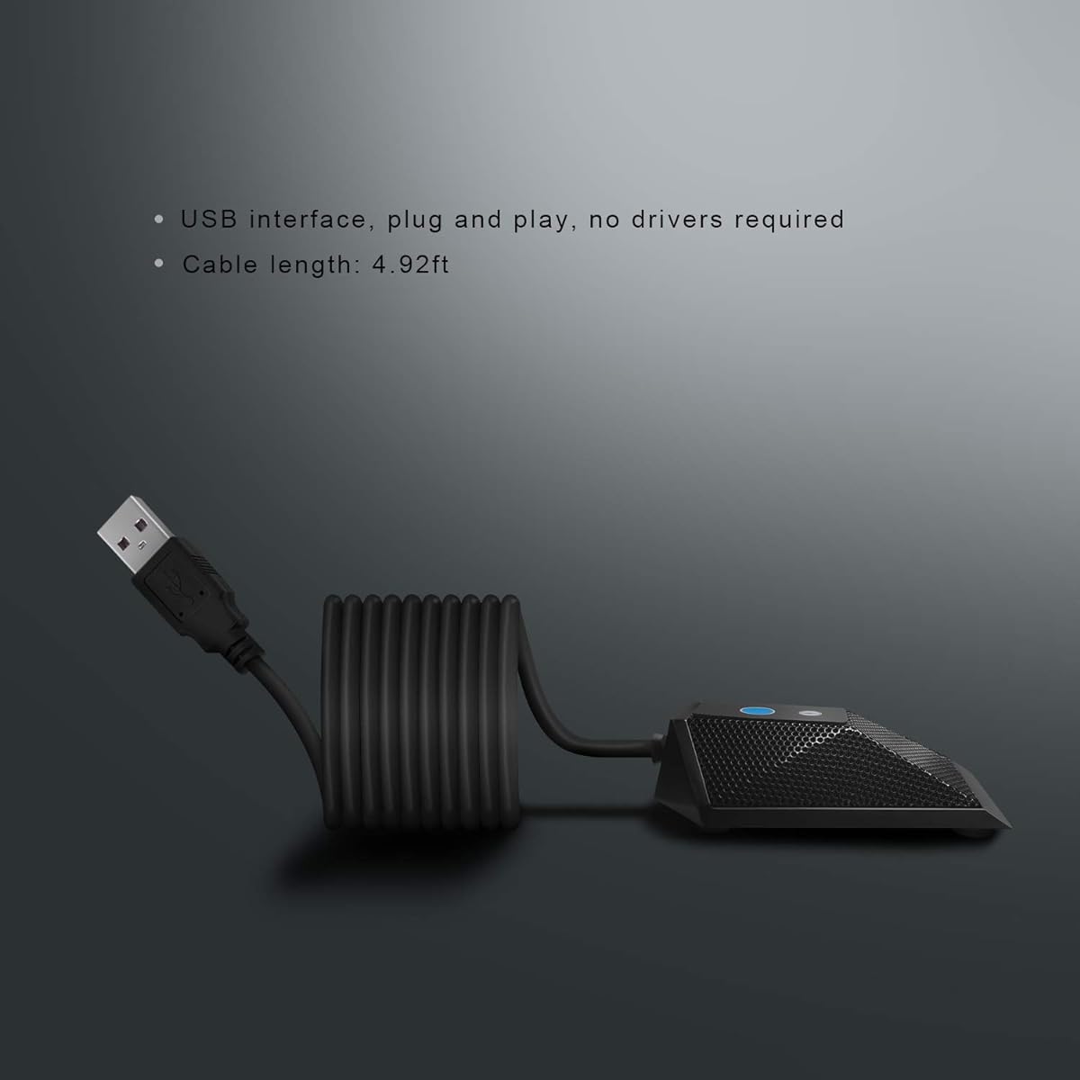 SiZHENG USB Computer Microphone Boundary Microphone Plug and Play Condenser PC Loptop Mic with Mute Button LED Indicator Perfect for YouTube Skype Facetime Recording Streaming Gaming