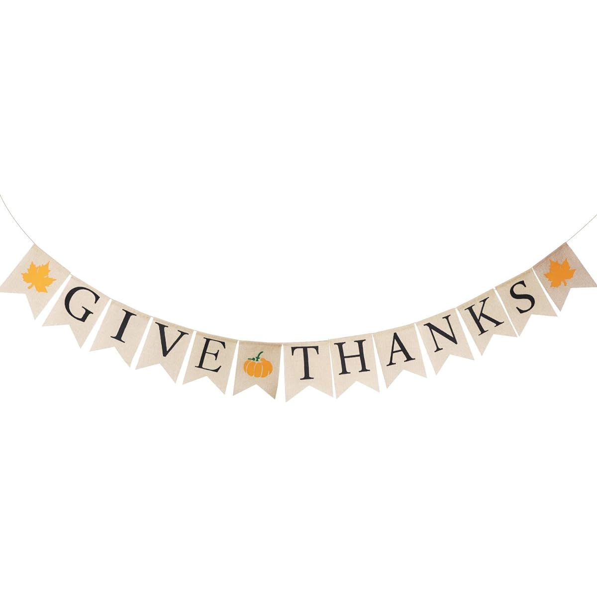Lulu Home Fall Festival Banner 6.6ft Burlap Give Thanks Banner Harvest Banner Fall Party Decorations Fall Sign