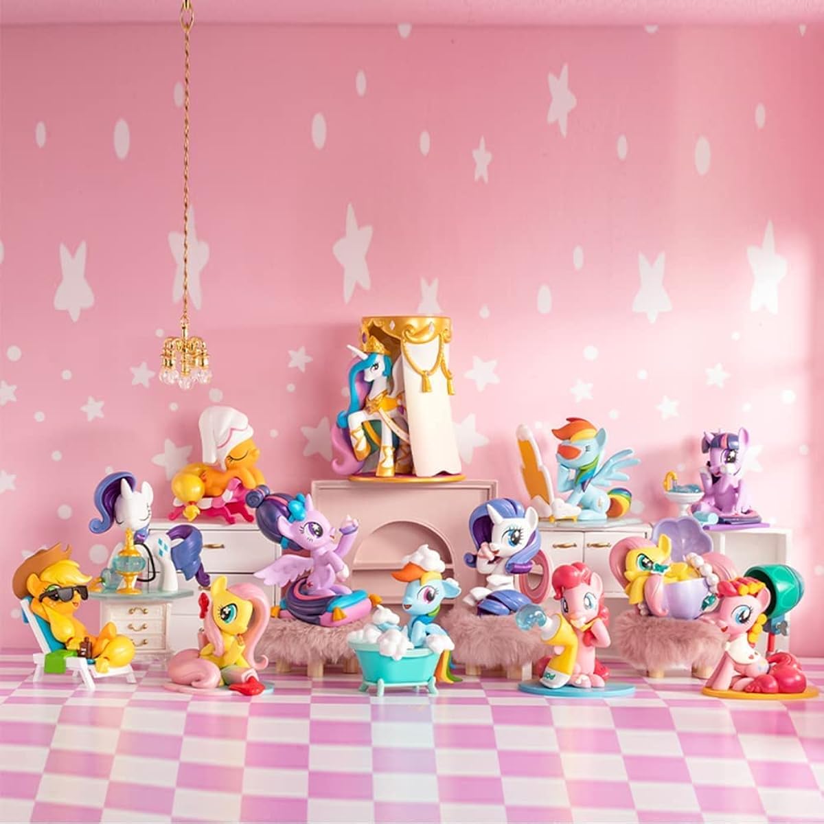 POPMART Compatible for Hasbro My Little Pony Pretty Me Up Series [Assorted Box] Popmart Gachapon Blind Box Figure Plastic Model Premium Toy PVC Soft Vinyl Original Character Birthday Gift