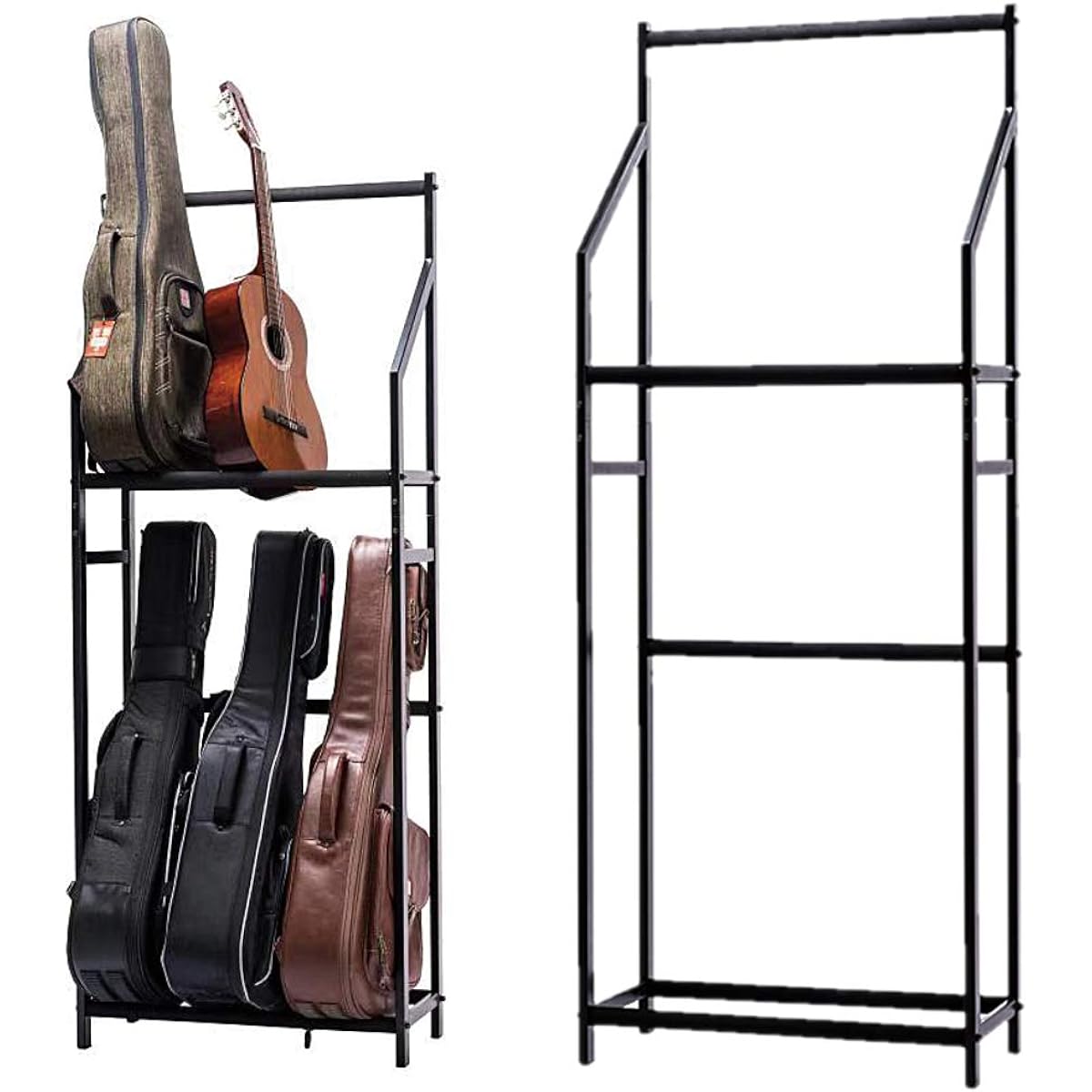 [EMT] Guitar stand 2-tier 6-piece steel assembly type 1 set (GUHS-M1) Storage display