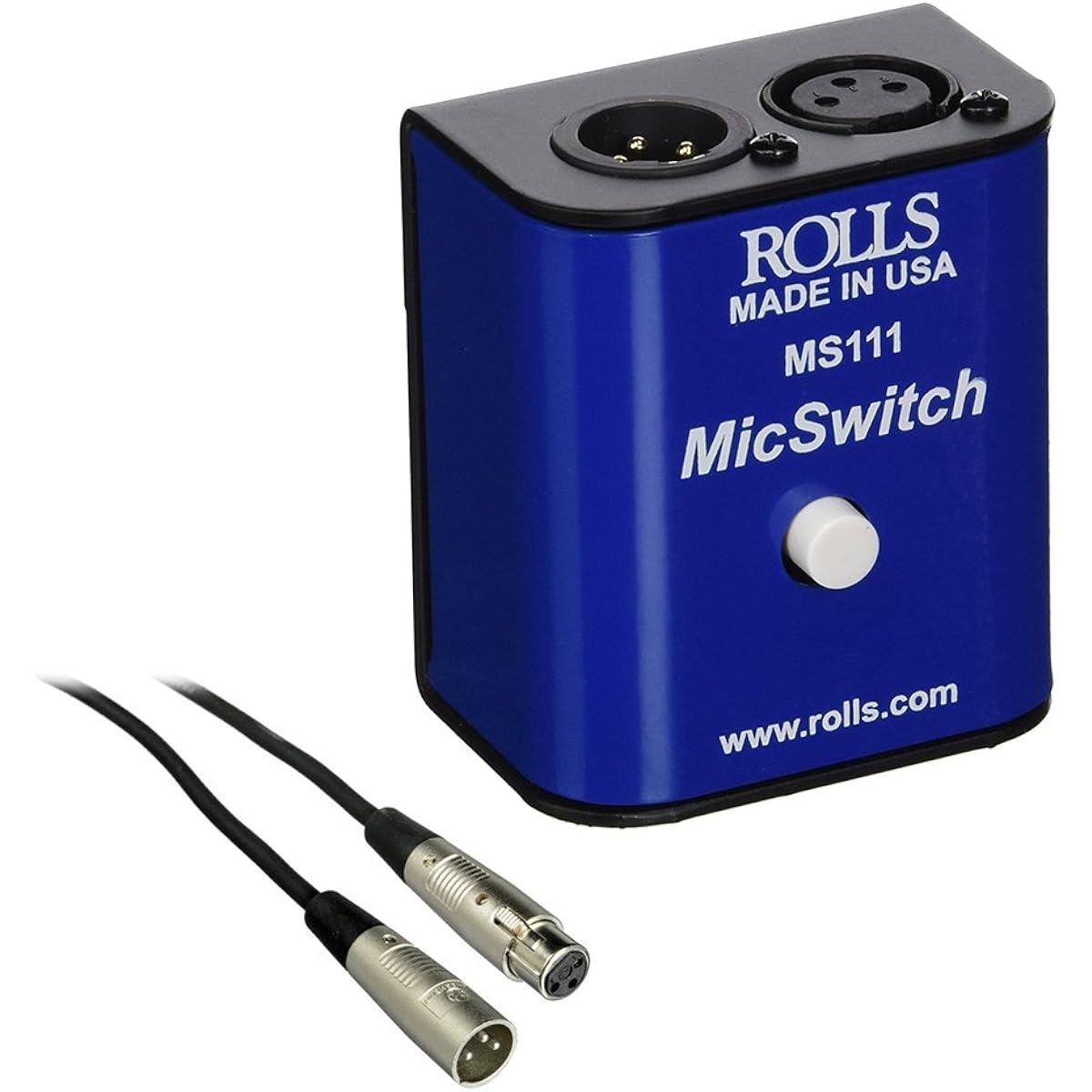 Rolls MS111 Microphone Switch Latching or Momentary Mic Mute Switch with SM Series XLR Microphone Cable -6 Feet