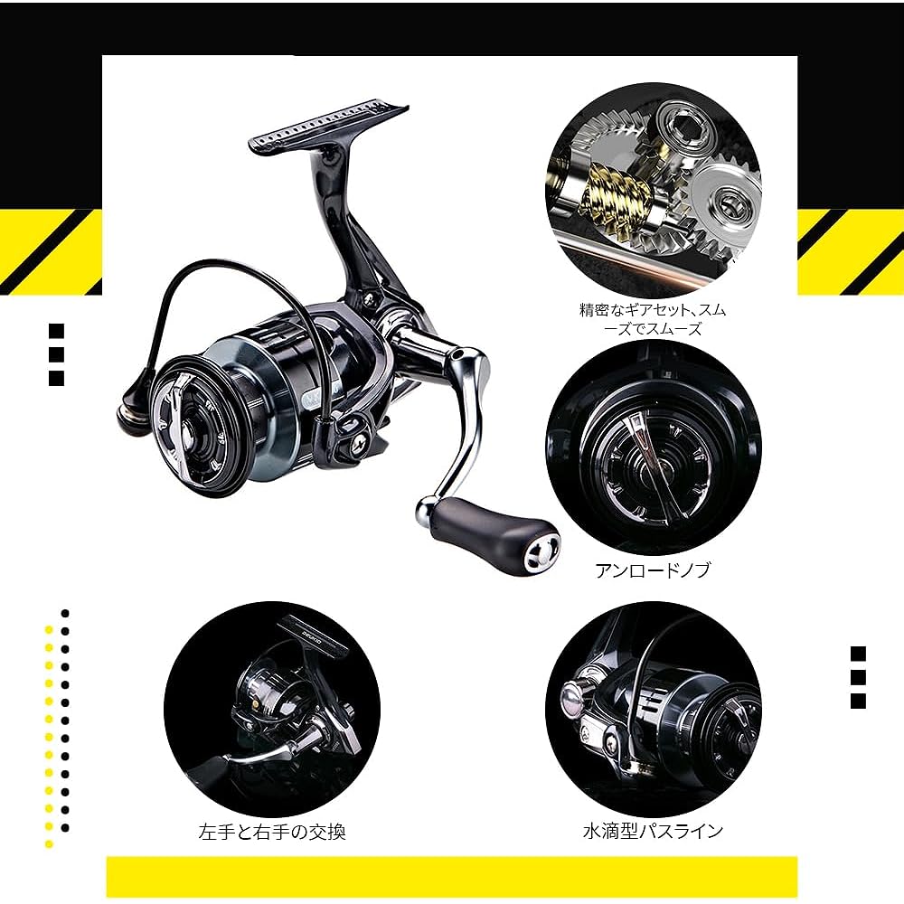 Spinning Reel Sea Fishing Replacement Spool Aluminum Spinning Reel Left and Right Replacement Rod Wheel Lightweight Casting Fishing Freshwater Fishing Sea Fishing Perfect for Beginners