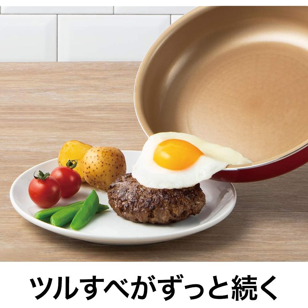 Evercook Frying Pan Set, 6 Piece Set, Detachable, IH Compatible, Ivory Doshisha