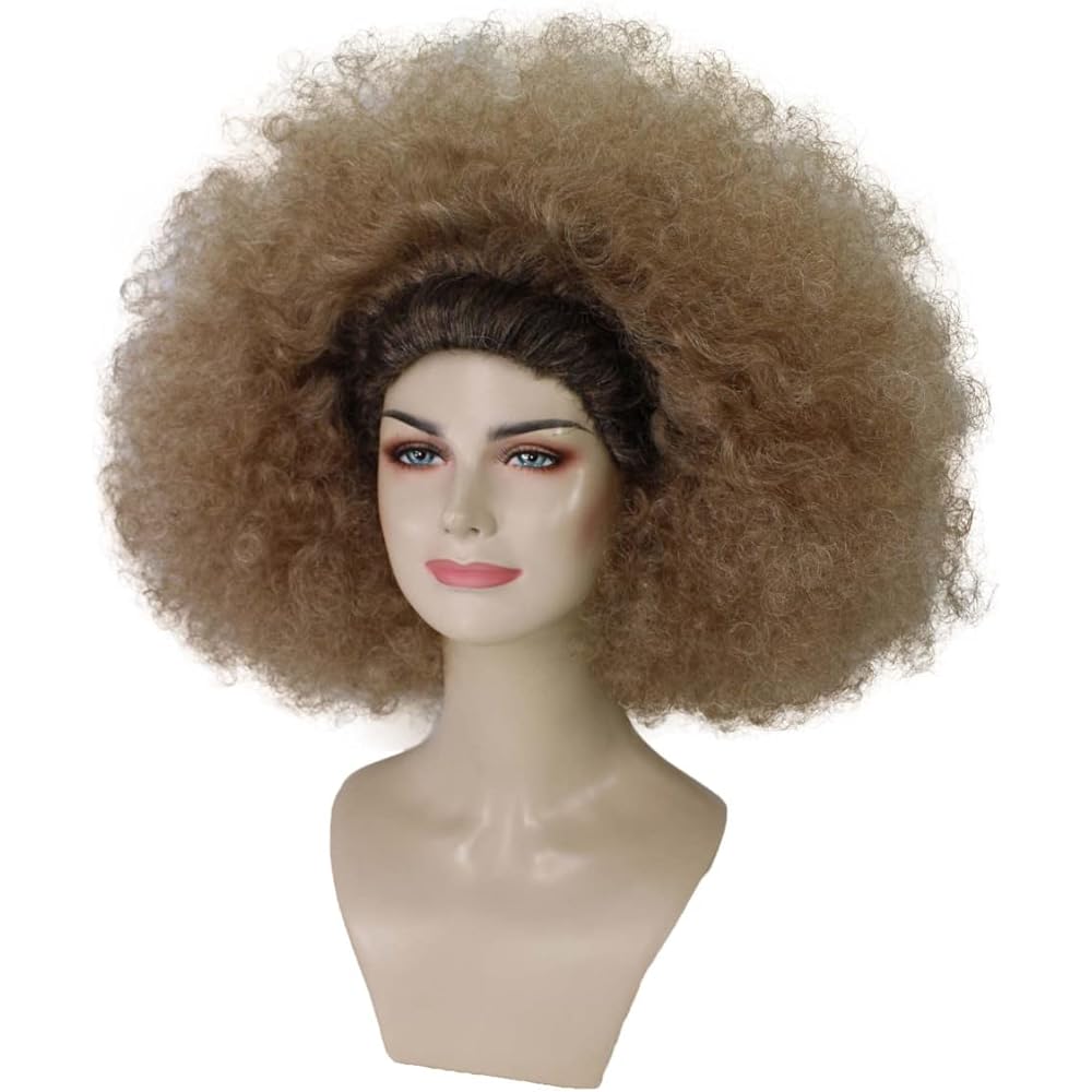 Wigs2you Costume Wig H-5400 Afro Brown Full Wig Cosplay Wig Crossdressing Men's Dressing Twin Coordination Party Wig Standard M Size