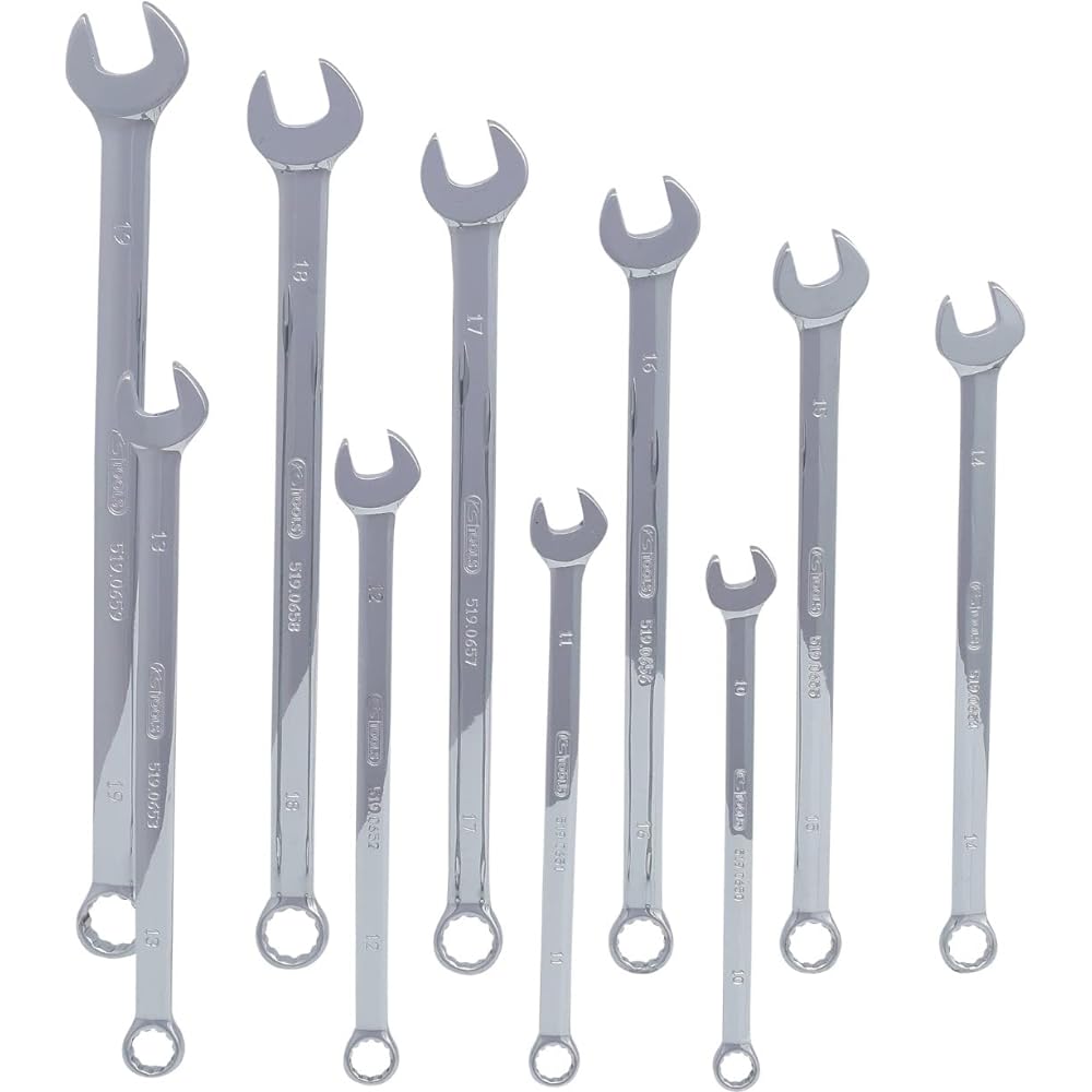 KS TOOLS CHROMEplus Combination spanner set extra long 10 pcs CHROMEplus Combination spanner set extra long 10 pcs 519.0660