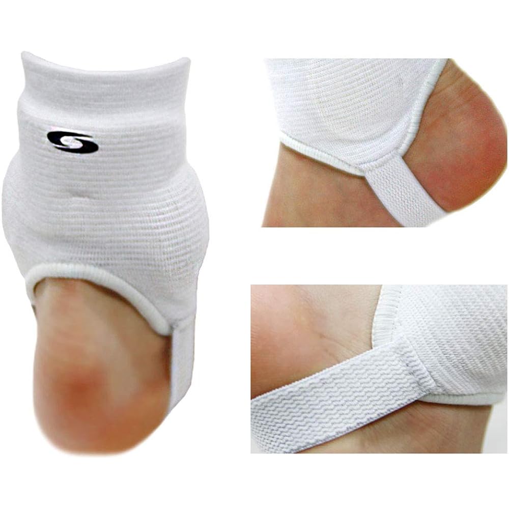 Ankle Guards (1 Pair Shield Protector Double Sided Pads for Soccer Football (White)