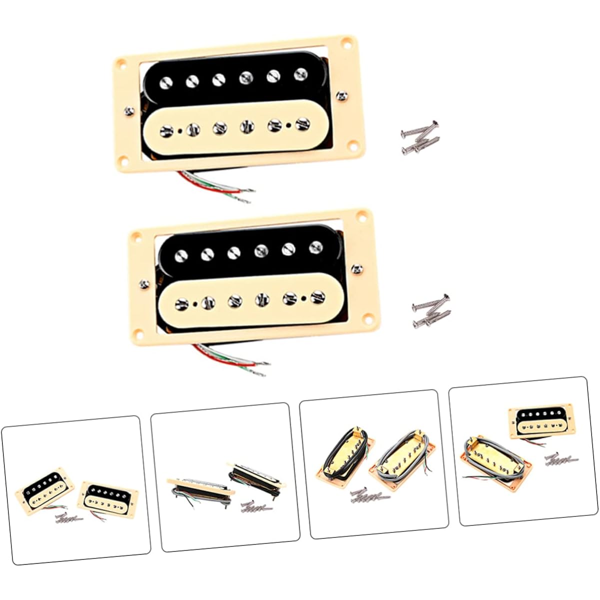 Vaguelly 2-Piece Tone Pickup Guitar Pickup Humbucker Humbucker Pickup Accessories Humbucker Cover Electric Guitar Bridge Pickup Acoustic