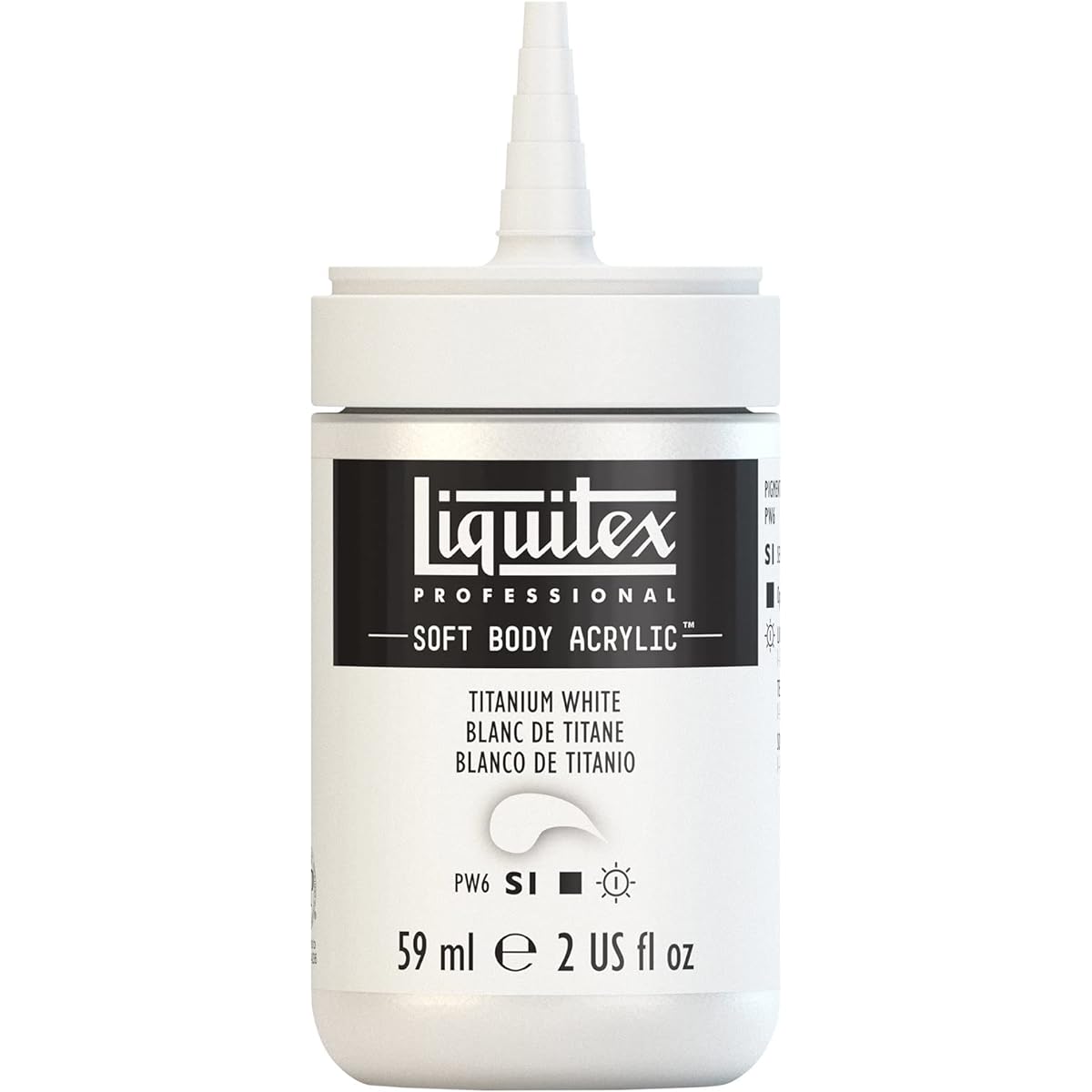 Liquitex 1959432 Professional Soft Body Acrylic Paint, 2 oz. Bottle, Titanium White