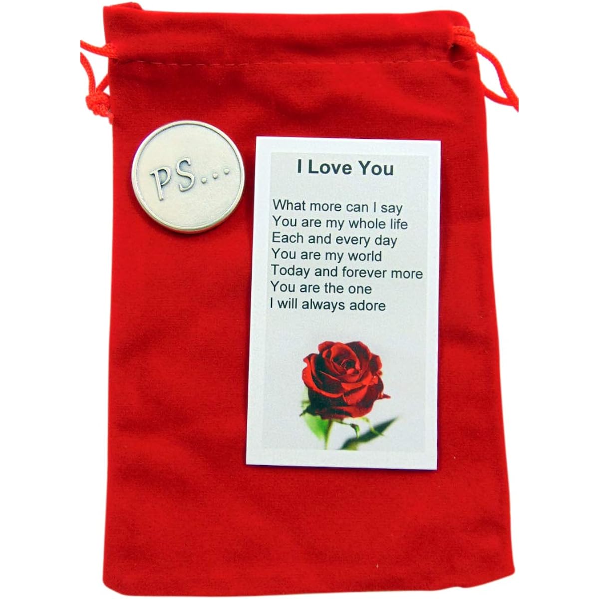 Westmon Works I Love You Sentiment Token and Poem Card Valentine's Day Gift Set