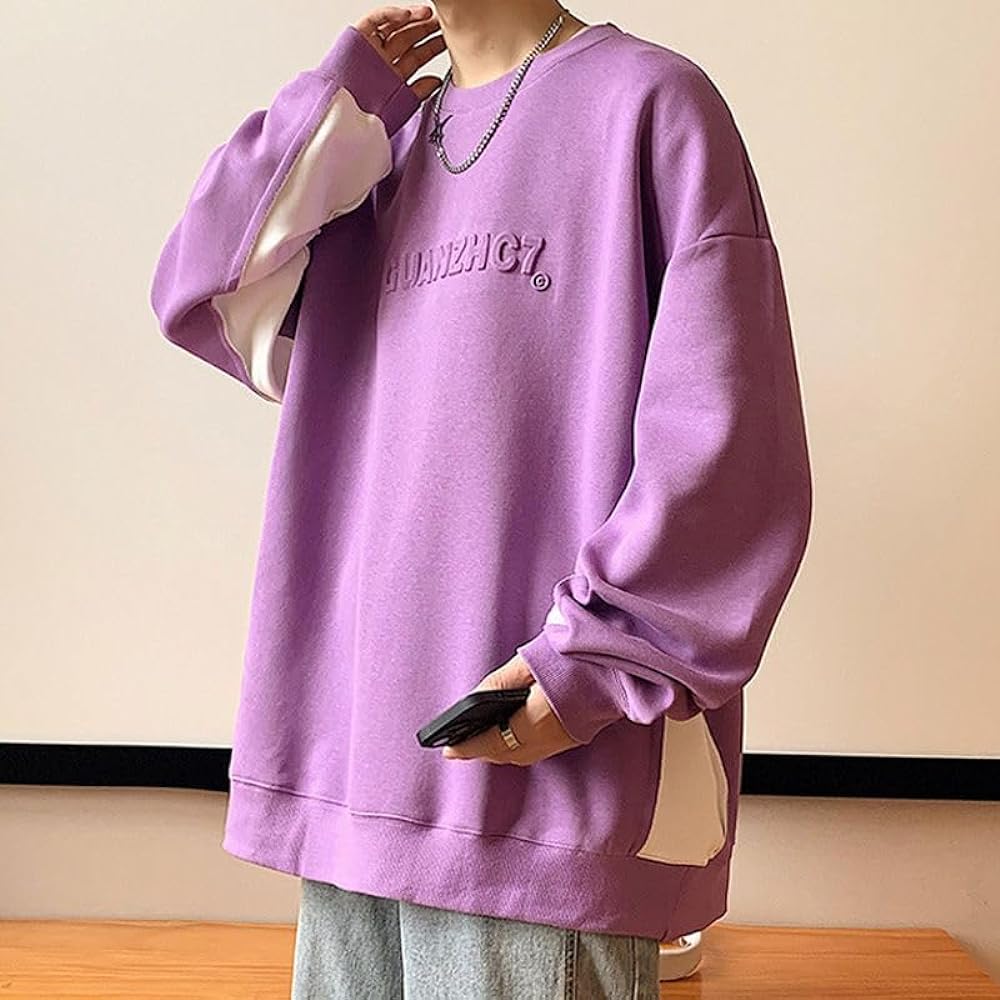 [KOTRBOY] Men's Long T-Shirt, Cut and Sew Stylish Sweatshirt, Loose, Large Size, Men's, Autumn Clothes, Long Sleeve, Men's T-Shirt, Top