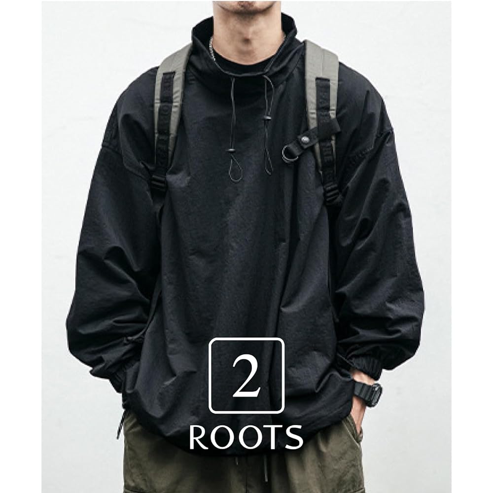 [Second Roots] Men's Parka Mountain High Neck Simple Casual Pullover Camping Spring Autumn M~2XL