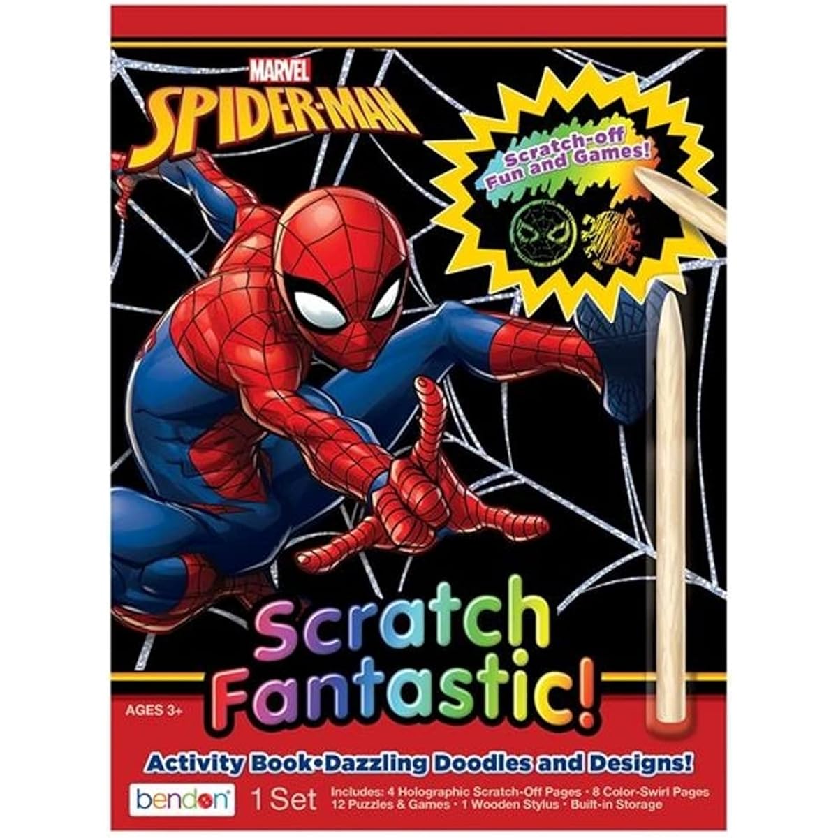 Marvel Spiderman Scratch Fantastic Activity Book