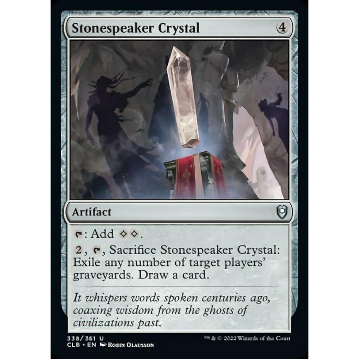 Magic the Gathering Stone Peaker Crystal (338) Foil Battle of Baldur's Gate